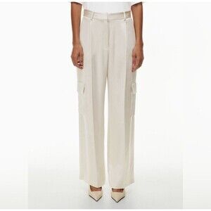 Aritzia Cream Wide Leg Pants